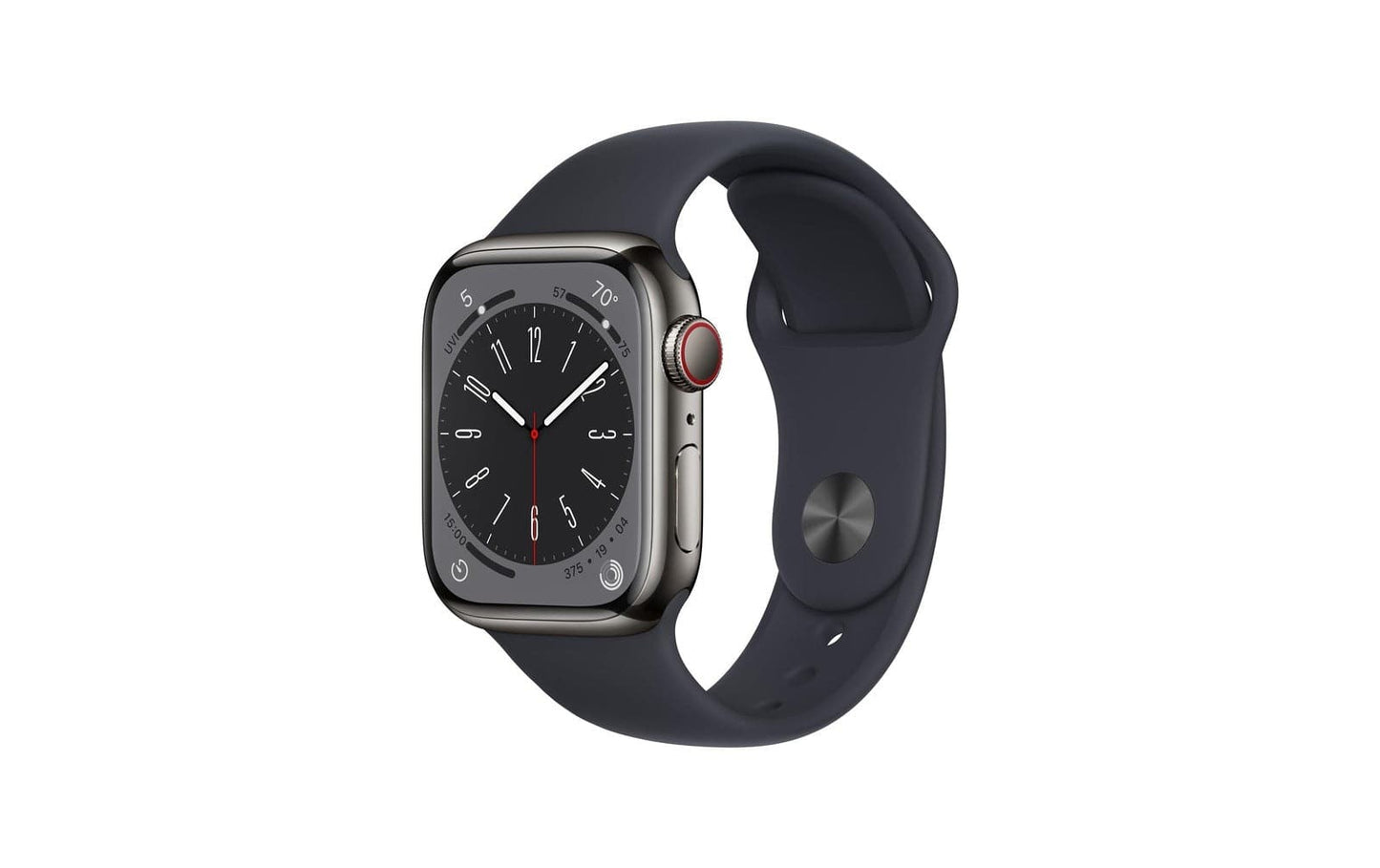 Apple Watch Series 8 41 mm LTE Edelstahl Graphite Sport Midnight